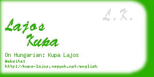 lajos kupa business card